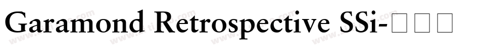 Garamond Retrospective SSi字体转换